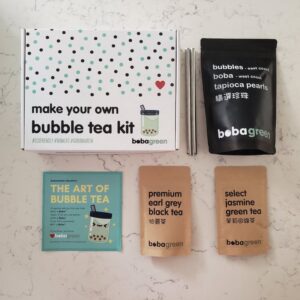 BobaGreen bubble tea kit components - Sustainable, ethical gift guide for teens